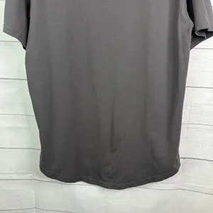 Quince Curve Crewneck Tee Dark Coal Gray Curved Hem Womens Size Medium Casual thumbnail 6