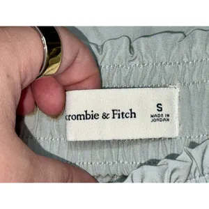 Abercrombie & Fitch Sage Green Stretch Woven Jogger Pants Sweatpants Size Small thumbnail 4