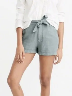 ✨Abercrombie & Fitch Linen Blend Mint Sz XS Shorts✨ thumbnail 1