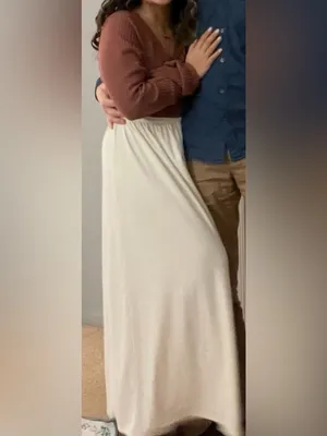 Forever 21 White Ribbed V-Neck Maxi Dress thumbnail 3