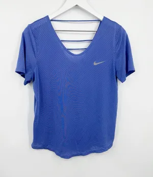 Purple Nike Dri Fit Short Sleeve Shirt Size Medium thumbnail 1