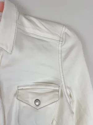 NWT Free People Dynomite Denim White Long Sleeve Mini Shirt Dress Size‎ XS thumbnail 7