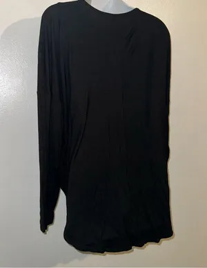21Saints long sleeve high-low V-neck long sleeve shirt in black new size large thumbnail 8