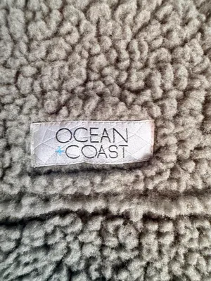 Ocean Coast Gray Olive Sherpa Fleece Jacket XL thumbnail 5