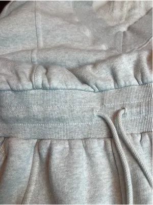 Free People Movement Intercept Romper in Heather Grey Fleece Cotton Lounge Sz M thumbnail 9