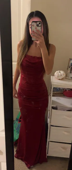 Maroon Prom Dress Red thumbnail 1