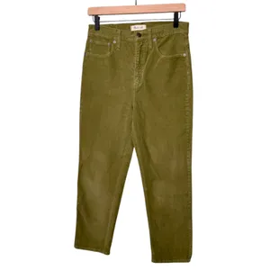 Madewell Classic Straight Jean Jeans Corduroy Green Corduroy Edition Size 28 thumbnail 4