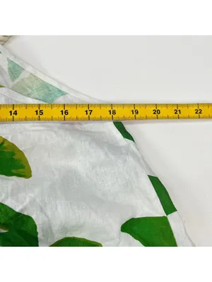NWOT Farm Rio Linen Blend Green Leaf Print Sleeveless Maxi Dress Size S thumbnail 11