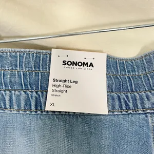 NWT Sonoma Goods For Life High Rise Wide Leg Pull On Jeans XL thumbnail 5