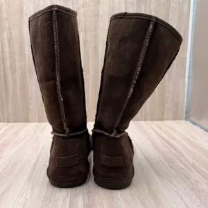 Bjorndal Boots Womens Size 11 Chocolate Brown Suede Faux Fur Tall Pull On Winter thumbnail 6