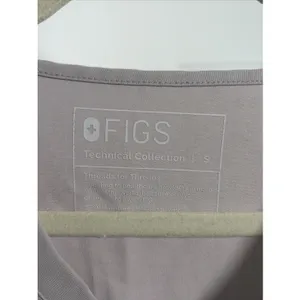 FIGS Casma Scrub Top Womens Size S Grey V-Neck FIONx Short Sleeve Medical Pocket thumbnail 3