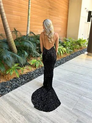 Black Formal Sequin Gown thumbnail 2