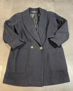 Donnybrook Women's Wool Blend Double Breasted‎ Pea Coat Navy Blue Size 12 thumbnail 1