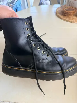 Dr. Martens Black Leather 8-Eye Lace-Up Combat Boots thumbnail 4