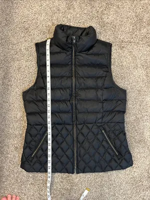 Talbots Down Filled Puffer Vest in Black Size Medium thumbnail 8