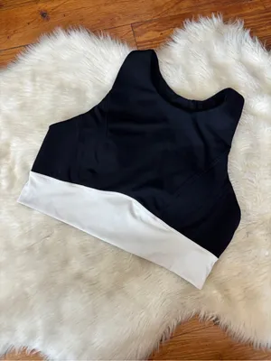 ANTONIO MELANI Black & White Padded Sports Bra thumbnail 5