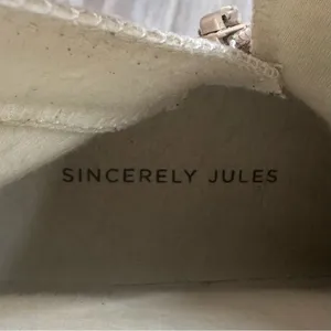 Sincerely Jules Vespa Z High-Top Cream Canvas Platform Sneakers Women’s 8.5 thumbnail 9