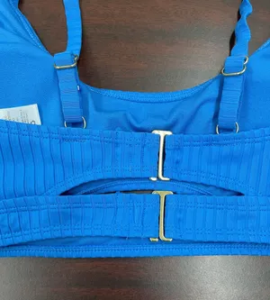 NWT Time and Tru Blue Cutout Bikini Top thumbnail 5
