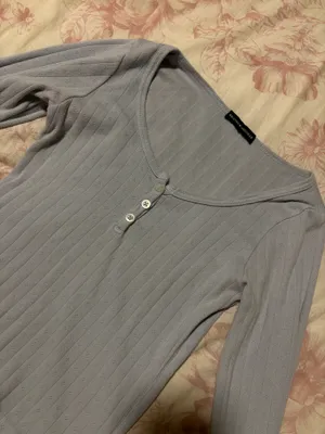 Brandy Melville Light Blue Long Sleeve Top thumbnail 3