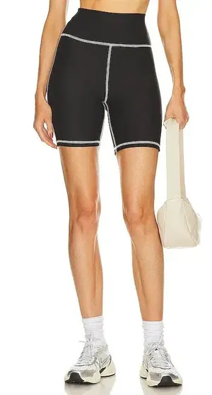 WeWoreWhat Black Corset Biker Short Size Small thumbnail 1