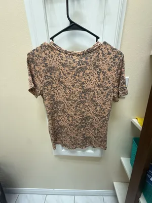 Nine West Soft Spun Leopard Print Short Sleeve T-Shirt thumbnail 4