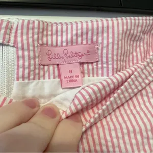 Callie Pink Seersucker Mini Skirt Size 8 thumbnail 3