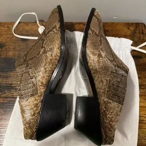 Raye Slip-On Snakeskin Mule Booties Size 8 thumbnail 7