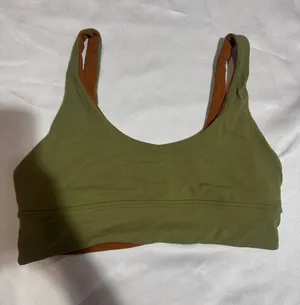lululemon athletica Olive Green Reversible Scoop Sports Bra thumbnail 1