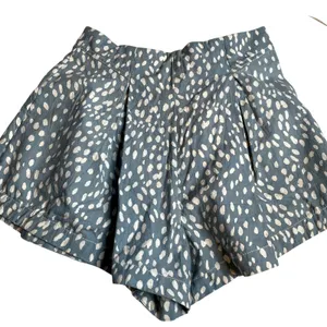 Free People‎ Bennett Blue White Spotted Lace Up High Waisted Cotton Shorts thumbnail 7