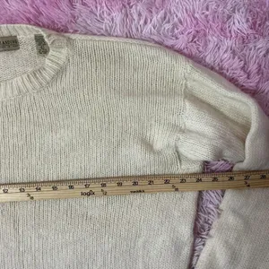 Marsh Landing Knit Sweater Crewneck Long‎ Sleeve Ivory Casual Lambswool thumbnail 5