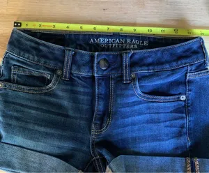 American Eagle Outfitters Midi Denim Shorts 2 thumbnail 3