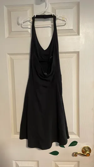 Abercrombie Mini Halter Dress Summer Black XS thumbnail 2