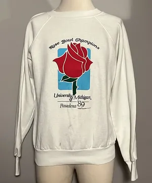 Uofm Pasadena 1989 Rose Bowl Champions Crewneck Large VINTAGE thumbnail 1
