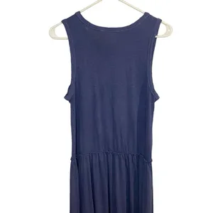 Aerie Blue Maxi Smock Dress Size Medium Cottage Bohemian Twee‎ thumbnail 4