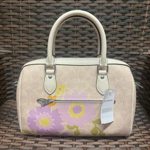 coach Rowan Satchel Bag In Signature Canvas With Floral Print cbg72 thumbnail 2