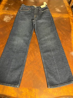 Abercrombie & Fitch Dark Blue Bootcut Jeans thumbnail 1