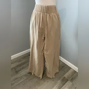 Abercrombie & Fitch Sloane Linen-Blend Tailored Wide Leg Pants thumbnail 7
