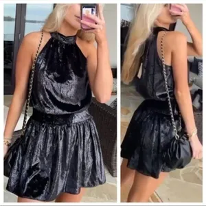 ellin velvet dress black Medium thumbnail 2