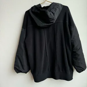 Alo Yoga Black Mixed Media Nylon Oversized Relaxed Hoodie Size Small Gym Travel thumbnail 7