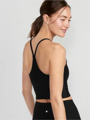 Old Navy Black Light Support PowerSoft Longline Sports Bra in Size Large thumbnail 2