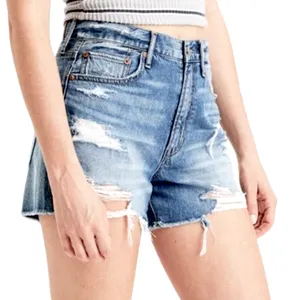 American Eagle Strigid Denim Highest Rise 90s Boyfriend Short thumbnail 1