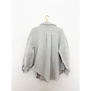 Free People Ruby Jacket in Stone Size Small Oversized Boho Shacket thumbnail 13