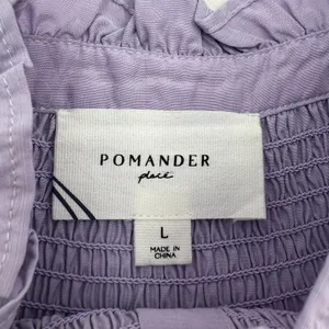 Pomander Place Emory Smocked Lilac Top thumbnail 3