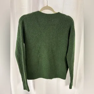 Banana Republic Green Aire Wool Blend Cardigan Waffle Knit‎ Small GUC thumbnail 5