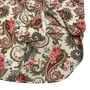Vintage 90s gold label Victoria’s Secret floral paisley print robe scalloped hem thumbnail 6