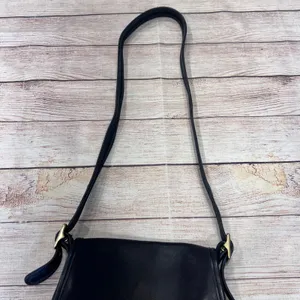 Coach‎ Ramblers Legacy Crossbody Bag Black Leather Vintage Turnlock 9061 USA thumbnail 3