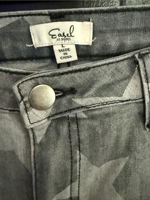 easel Gray Star-Print Skinny Jeans with Distressed Detail thumbnail 2