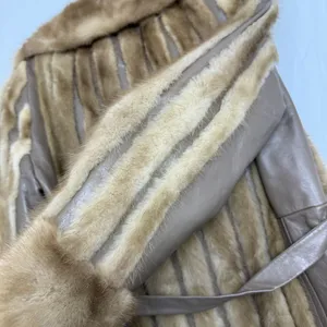 Vintage Max David Furs Genuine Mink Fur With Leather Trim Coat Women's‎ 20x34 thumbnail 4