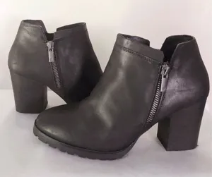 Lucky Brand Black Leather Ankle Boots thumbnail 10