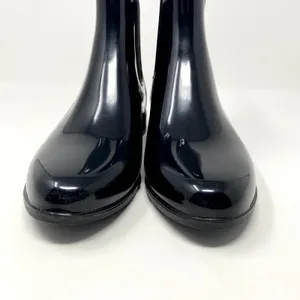 Sam Edelman Tinsley Black Glossy Ankle Chelsea Classic Preppy Rain Boots 7 thumbnail 4